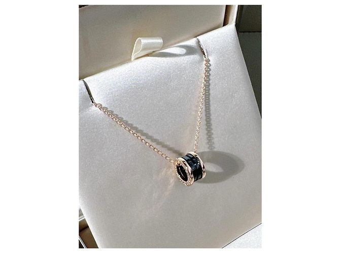 Bulgari Collana Bvlgari B.zero1 in ceramica nera e oro rosa 18k D'oro - vista 8