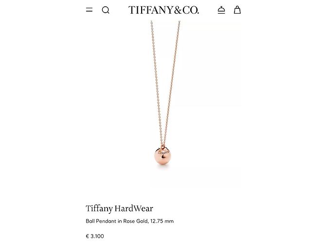 Collana Tiffany & Co. HardWear Ball Pendant in Oro Rosa D'oro - vista 3