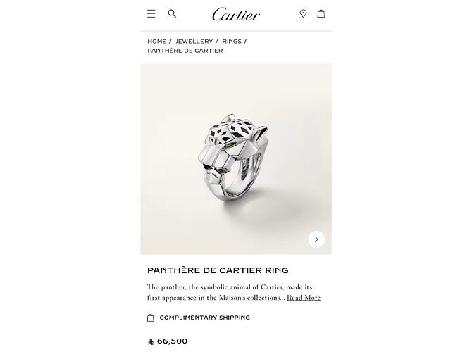 Cartier Panthère de Cartier Ring Weißgold Silber - Ansicht 2