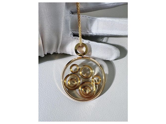 Collana Chopard Happy Spirit 5 Anelli Diamanti D'oro - vista 9
