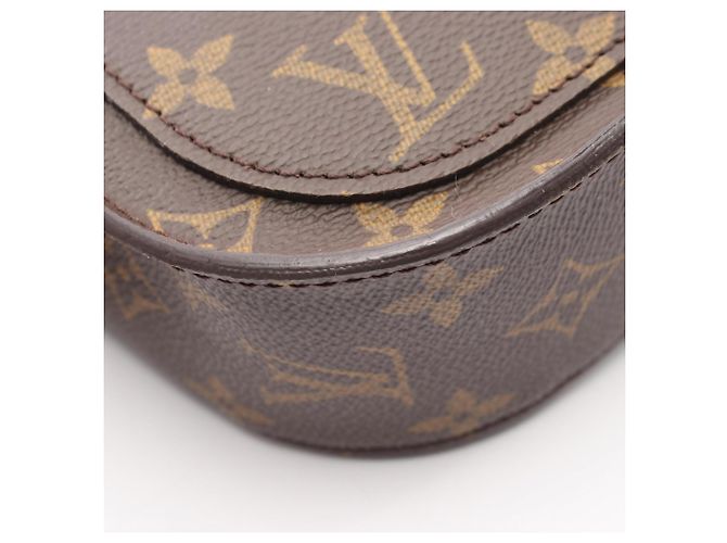 Borsa a Spalla Louis Vuitton Saint Cloud GM Monogram Marrone Monogramma - vista 7
