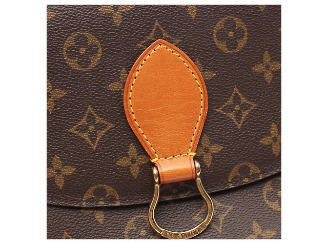 Borsa a Spalla Louis Vuitton Saint Cloud GM Monogram Marrone Monogramma - vista 9