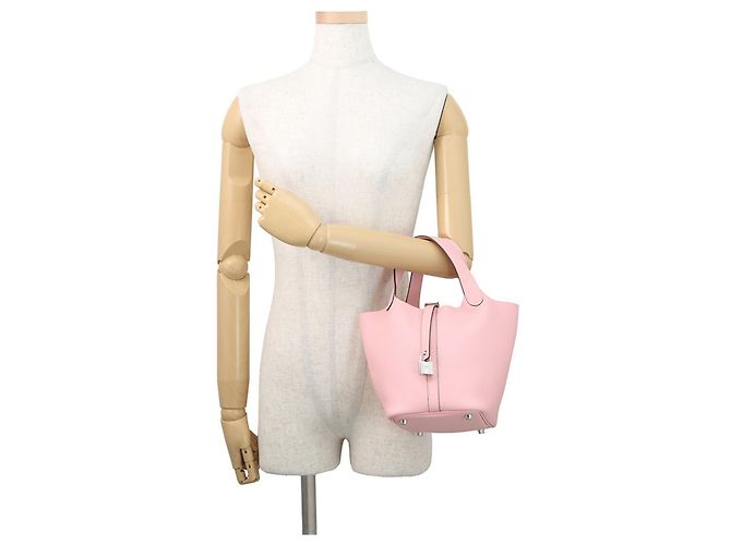 Hermès Borsa Hermes Picotin Lock PM in Rose Sakura Rosa - vista 4