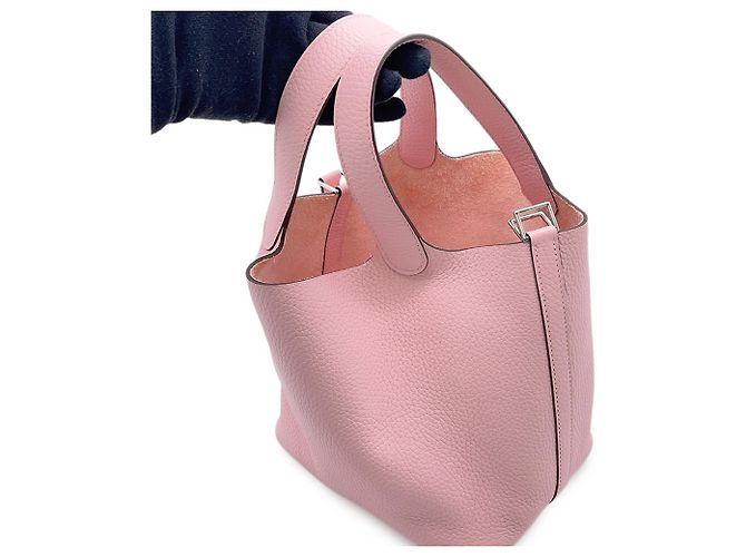 Hermès Borsa Hermes Picotin Lock PM in Rose Sakura Rosa - vista 7