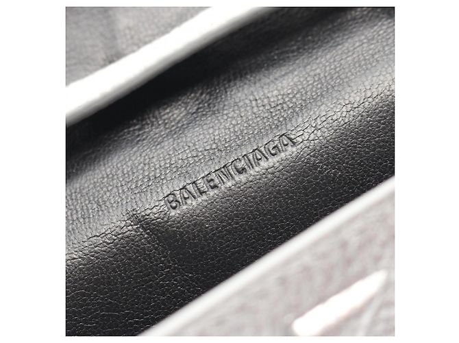 Borsa a tracolla in pelle argento Balenciaga - vista 4