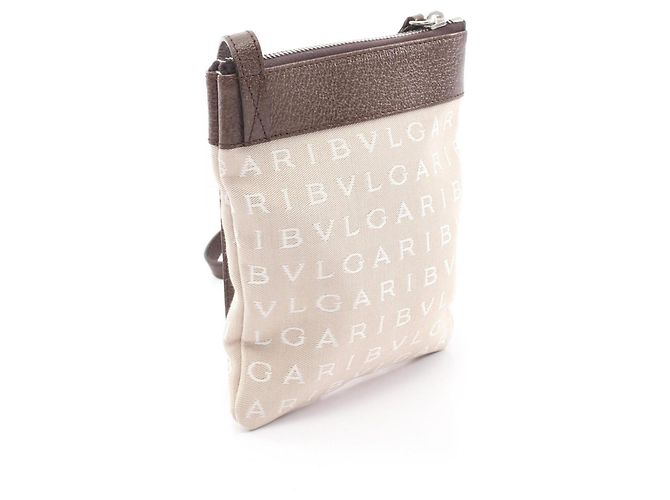 Bulgari Borsa a Spalla Bvlgari BVLGARI Logo Mania Marrone Beige - vista 2