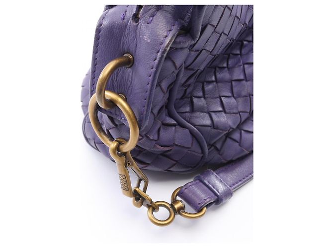Bottega Veneta Purple Intrecciato Shoulder Bag - view 11