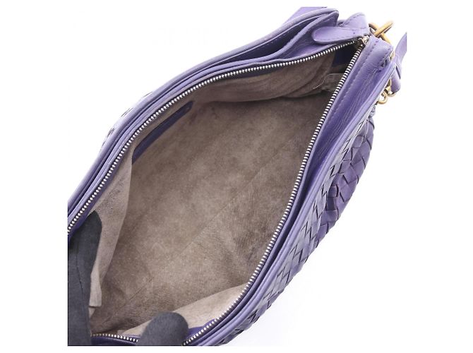 Bottega Veneta Purple Intrecciato Shoulder Bag - view 3