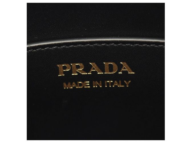 Borsa Tote in pelle nera Prada Nero - vista 4