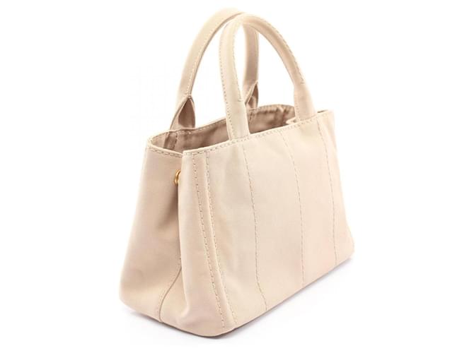 Bolsa Tote 2-Way CANAPA Prada Bege - vista 2