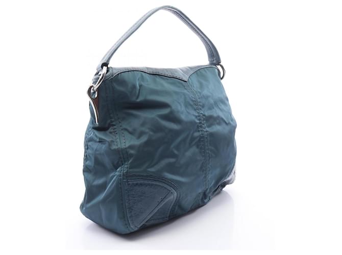 Borsa a tracolla Prada TESSUTO + VITELLO Verde - vista 2