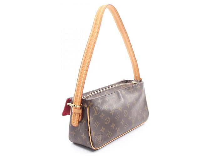 Borsa a Spalla Louis Vuitton Vivacite MM Monogram Marrone Monogramma - vista 2