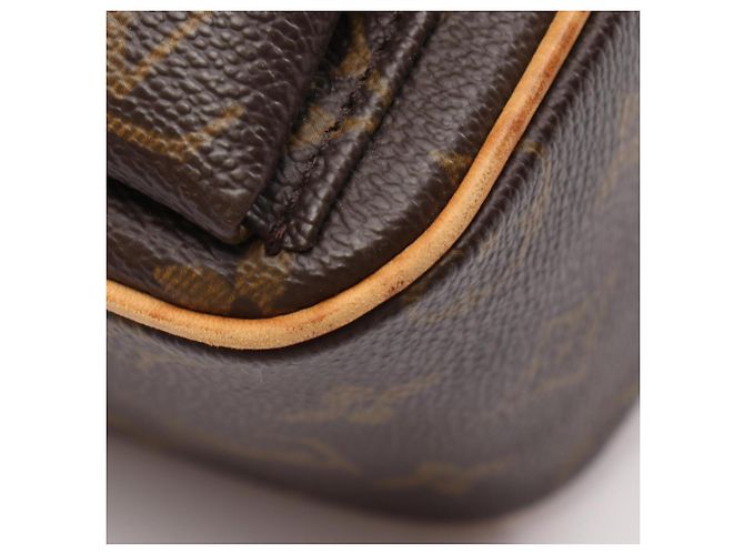 Borsa a Spalla Louis Vuitton Vivacite MM Monogram Marrone Monogramma - vista 7