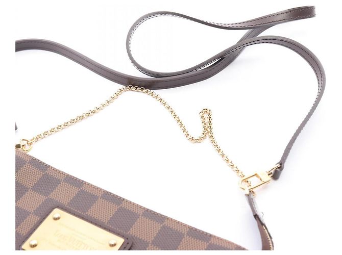 Borsa 2-Way Louis Vuitton Eva Damier Ebene Marrone - vista 7