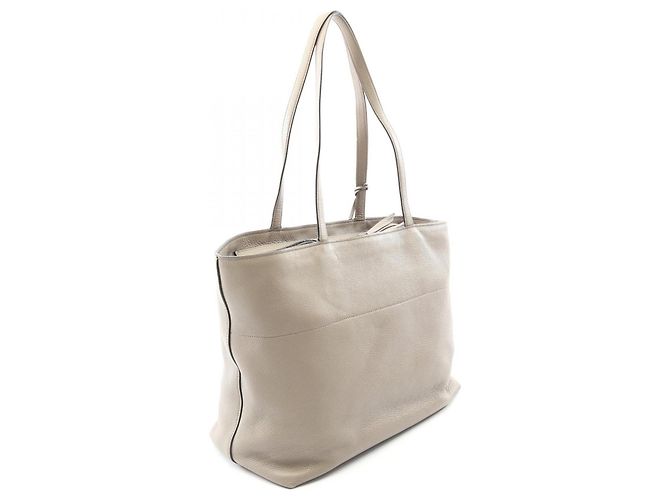 Borsa Tote Prada VITELLO PHENIX in pelle beige - vista 2