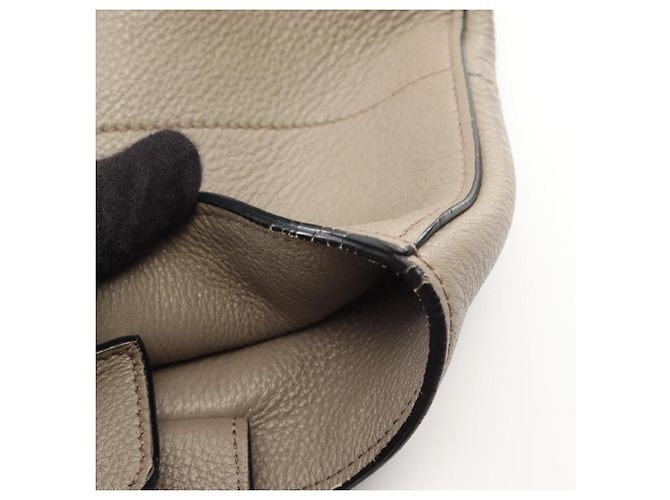 Borsa Tote Prada VITELLO PHENIX in pelle beige - vista 7