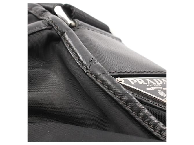 Saffiano Borsa Messenger in Nylon Nero Prada - vista 10