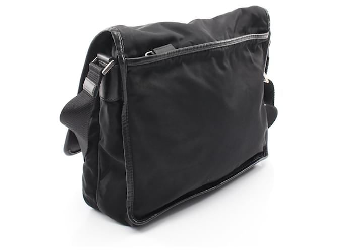 Saffiano Borsa Messenger in Nylon Nero Prada - vista 2