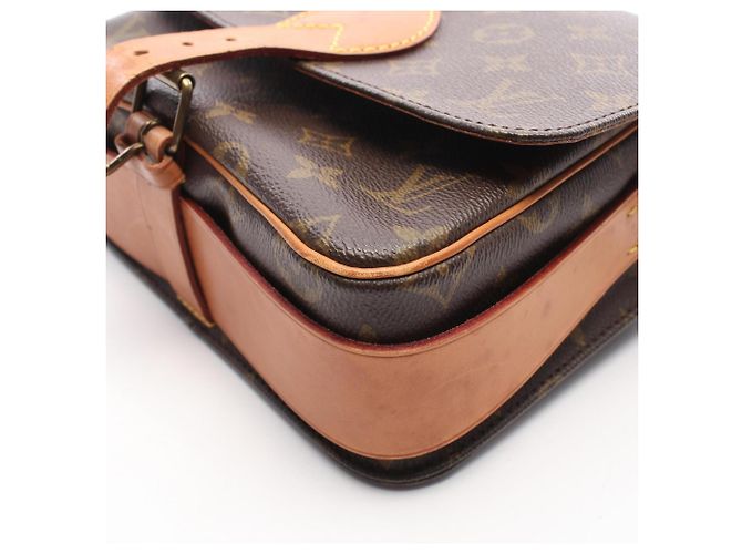 Bolsa de Ombro Louis Vuitton Monogram Cartouchiere MM Marrom Monograma - vista 11
