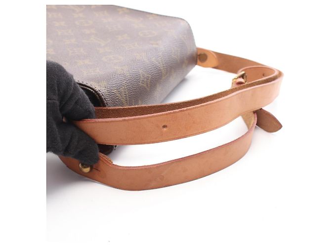 Bolsa de Ombro Louis Vuitton Monogram Cartouchiere MM Marrom Monograma - vista 9