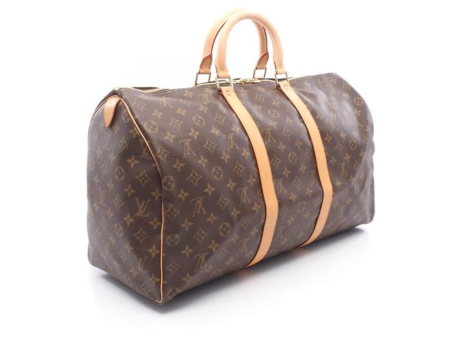 Borsa Boston Louis Vuitton Keepall 50 Marrone Monogramma - vista 2