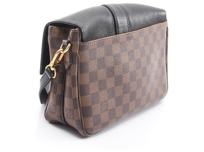 Borsa a tracolla Louis Vuitton Clapton Marrone Nero Damier ebene - vista 2