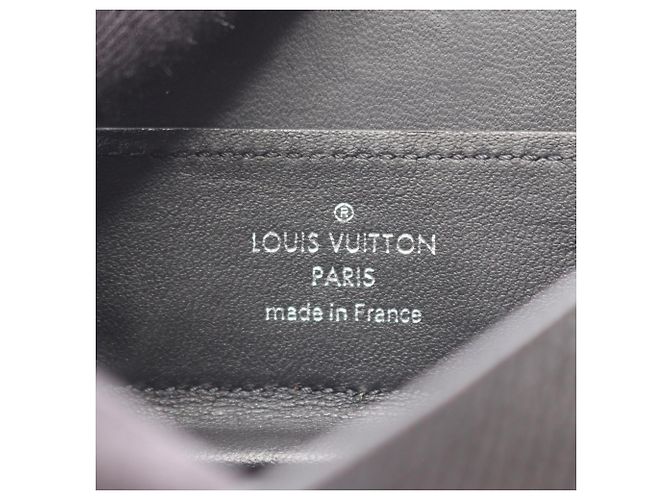 Portafoglio monete Louis Vuitton Taiga Ardoise Nero Grigio - vista 4