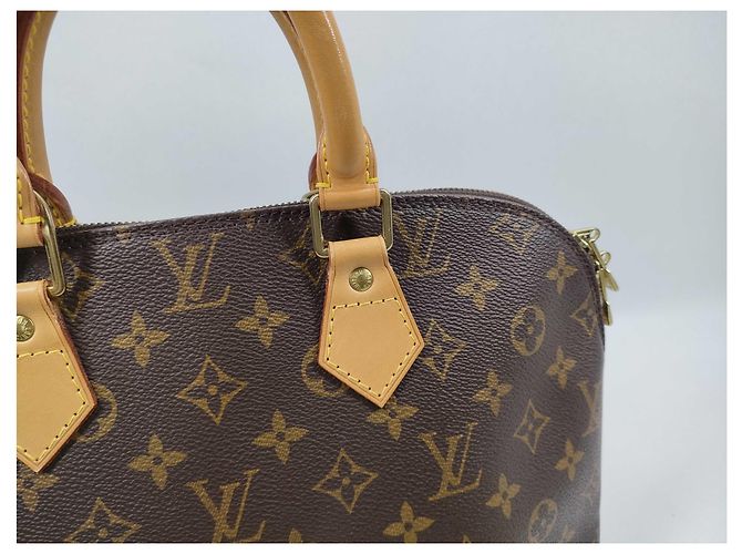 Borsa Louis Vuitton Alma Monogram Canvas PM Marrone - vista 3