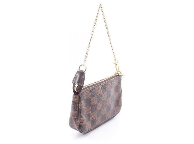 Louis Vuitton Mini Pochette Accessoires Marrone Rosso Damier ebene - vista 2