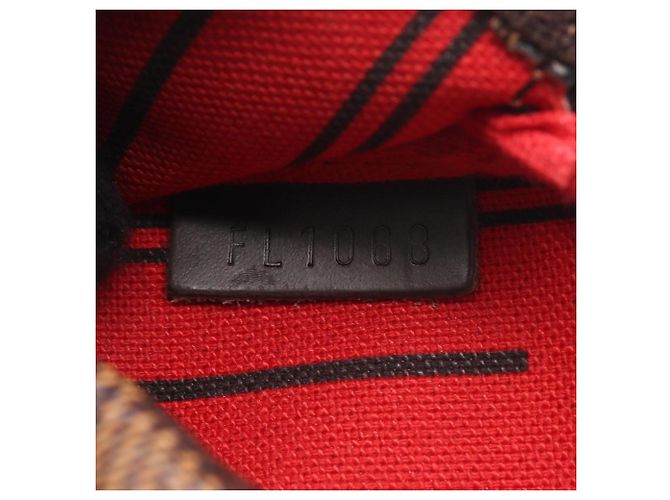 Louis Vuitton Mini Pochette Accessoires Marrone Rosso Damier ebene - vista 5