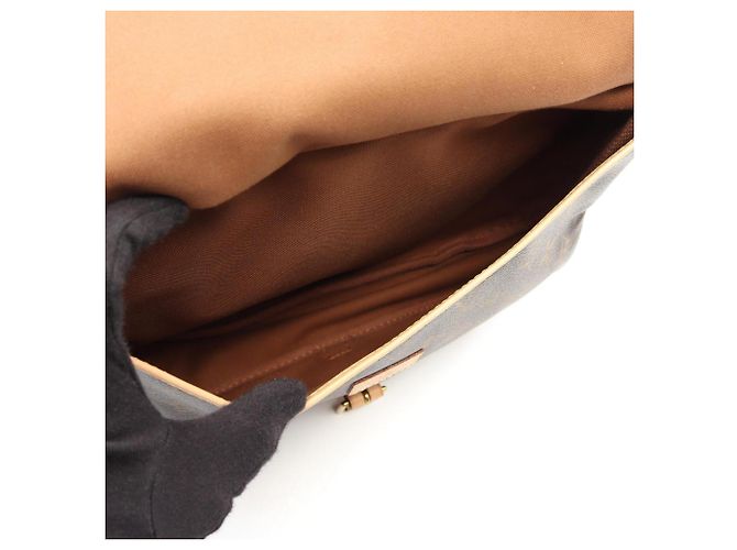 Borsa a Spalla Louis Vuitton Saumur MM Marrone - vista 3