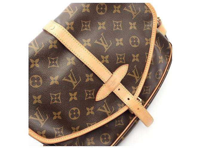 Borsa a Spalla Louis Vuitton Saumur MM Marrone - vista 7