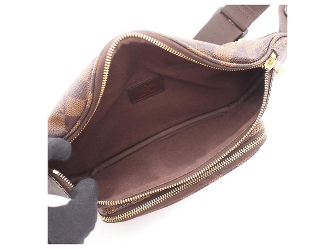 Louis Vuitton Melville Damier Ebene Bumbag Marrone - vista 3