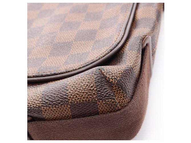 Borsa a Spalla Louis Vuitton Brooklyn MM Damier Ebene Marrone - vista 12
