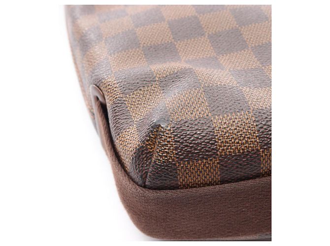 Borsa a Spalla Louis Vuitton Brooklyn MM Damier Ebene Marrone - vista 14