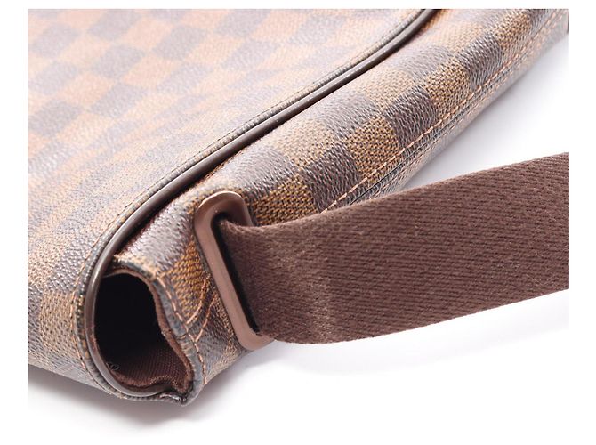 Borsa a Spalla Louis Vuitton Brooklyn MM Damier Ebene Marrone - vista 15