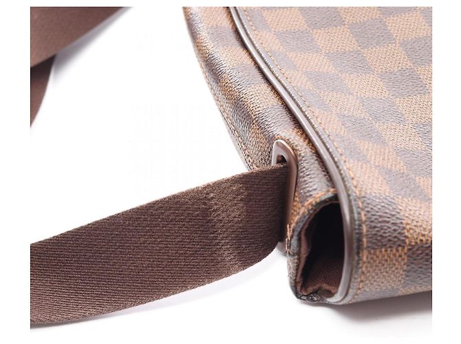 Borsa a Spalla Louis Vuitton Brooklyn MM Damier Ebene Marrone - vista 16