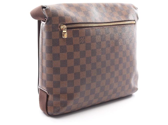 Borsa a Spalla Louis Vuitton Brooklyn MM Damier Ebene Marrone - vista 2