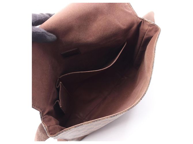 Borsa a Spalla Louis Vuitton Brooklyn MM Damier Ebene Marrone - vista 3