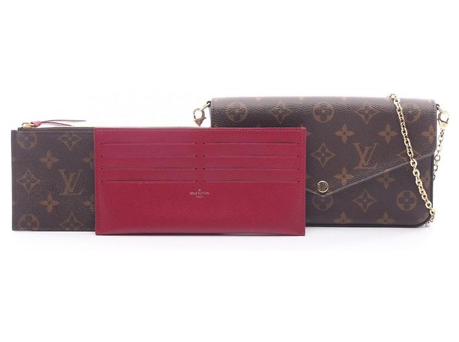 Pochette Felicie Monogram Louis Vuitton Borsa a Spalla Marrone Fuschia - vista 6