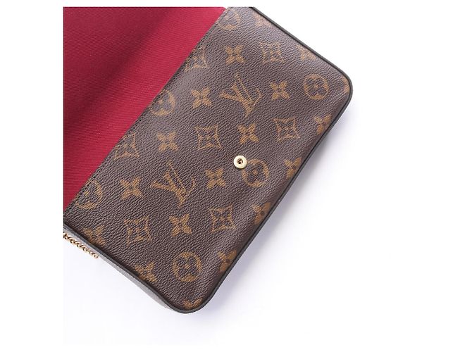 Pochette Felicie Monogram Louis Vuitton Borsa a Spalla Marrone Fuschia - vista 7