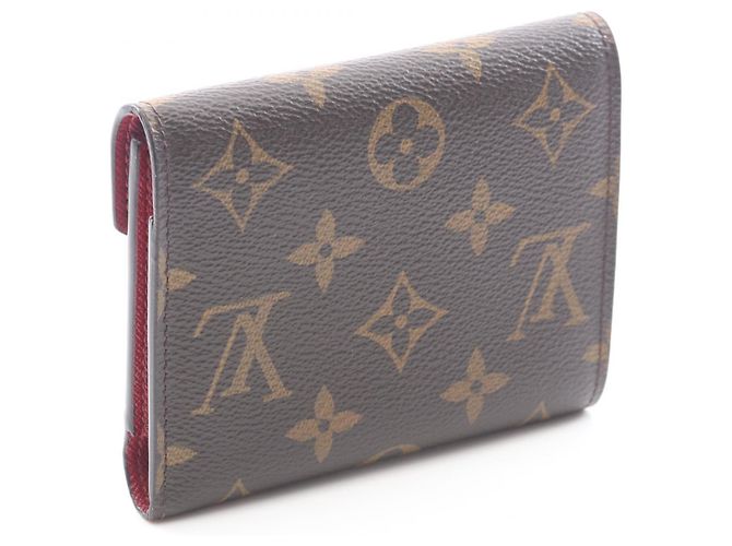 Louis Vuitton Portefeuille Victorine Tri-fold Wallet Brown Pink Fuschia - view 2