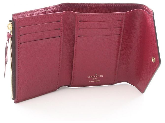 Louis Vuitton Portefeuille Victorine Tri-fold Wallet Brown Pink Fuschia - view 3
