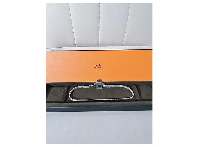 Pulseira Hermès Attelage em ouro branco e diamantes Prata - vista 5