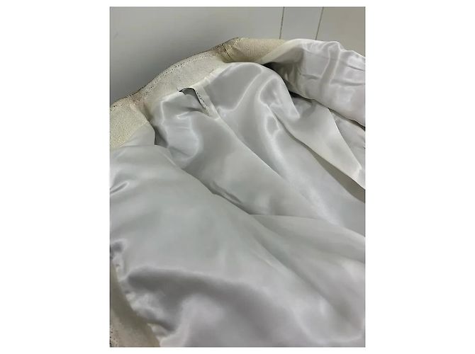 Givenchy jaqueta curta de couro branco com acabamento trançado - vista 9