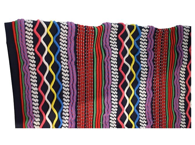 Dsquared2 Bunter Gemusterter Strick-Midi-Rock Weiß Rot Blau Mehrfarben Grün Lila Gelb - Ansicht 6