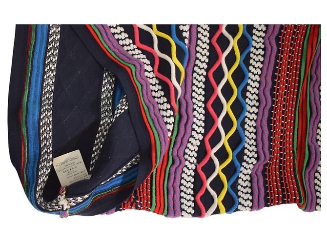 Dsquared2 Bunter Gemusterter Strick-Midi-Rock Weiß Rot Blau Mehrfarben Grün Lila Gelb - Ansicht 7