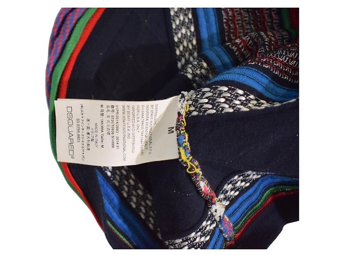 Dsquared2 Bunter Gemusterter Strick-Midi-Rock Weiß Rot Blau Mehrfarben Grün Lila Gelb - Ansicht 8