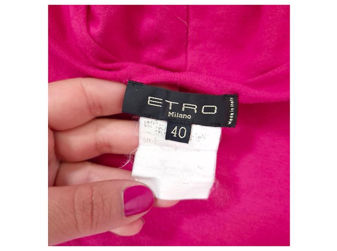 Etro Mesh-Rollkragenpullover mit Paisley-Print in Rosa Pink Mehrfarben - Ansicht 4