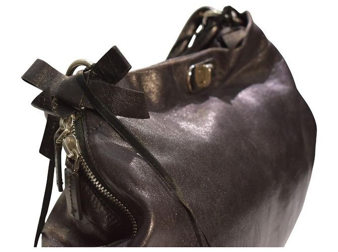 Marni Borsa Hobo Zip Around - Pelle Craquelé Nera Nero - vista 12